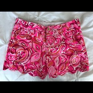 Lilly Pulitzer Buttercup Scalloped Shorts 0